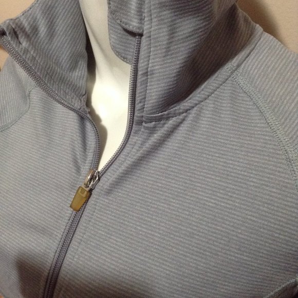 Gray stripe zip jacket - Picture 2 of 4